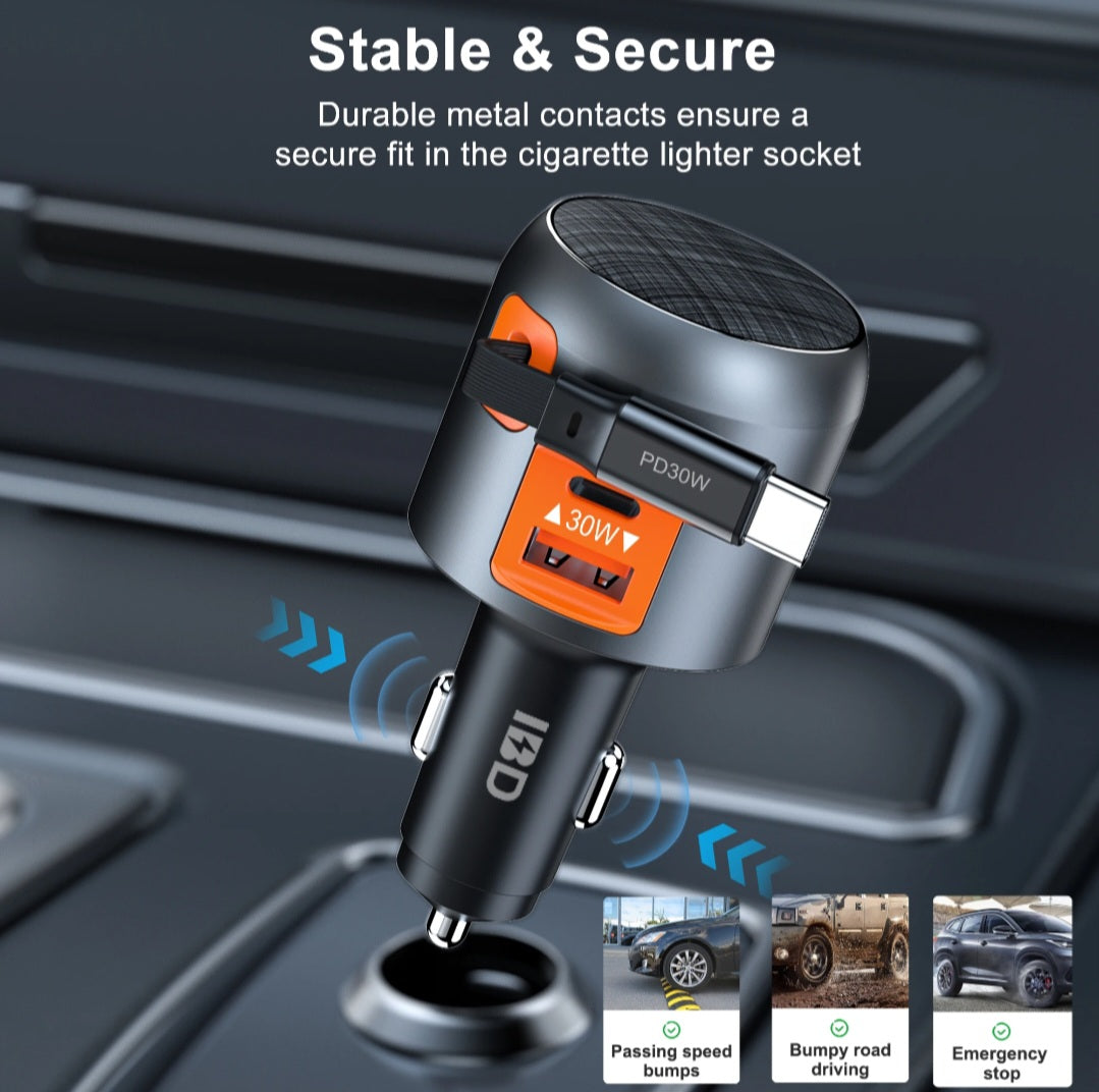 Retractable car charger