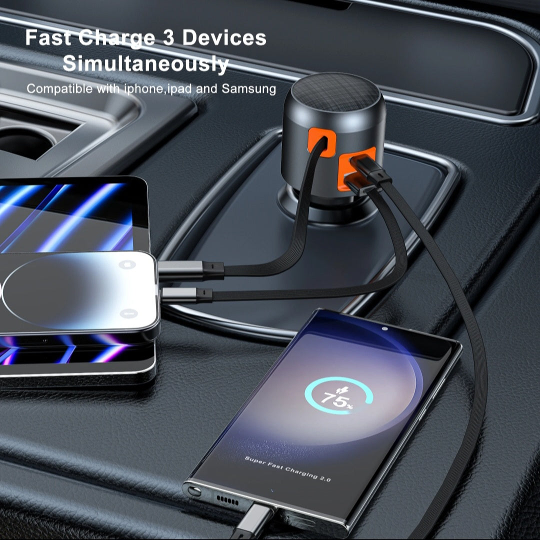 Retractable car charger