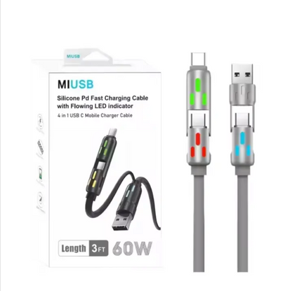 PROTECHT 4 in 1 Ultra-Durable Fast Charging Cable