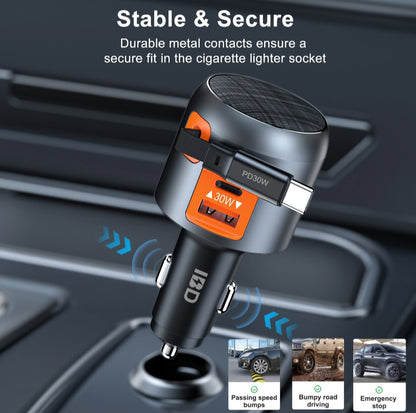 Retractable car charger