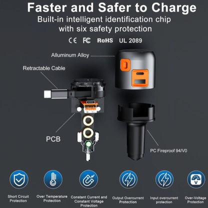 Retractable car charger